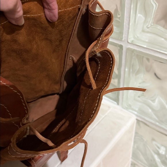 Vintage Leather Backpack Rucksack - Picture 6 of 6